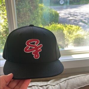 Black Cap with Red SF Logo